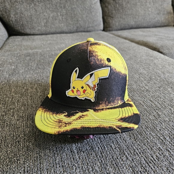 Pokémon Graphic Pikachu Unisex Snapback Hat - Picture 1 of 5